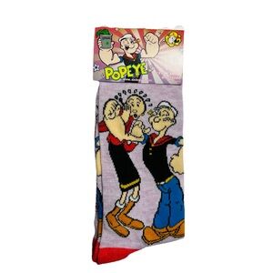 POPEYE Olive Oyl- Unisexcrew socks size 8-12 Men, 9-14 Women, NWT